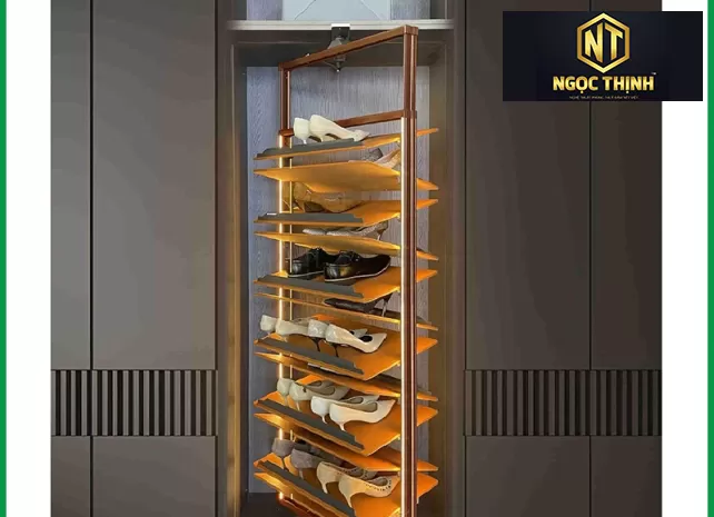 KỆ ĐỰNG GIẦY DÉP KẾT HỢP LED CAO CẤP TẠI Phước An